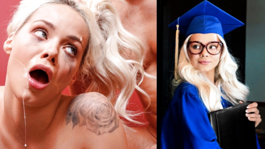 Молоденькую выпускницу бесжалостно ебут во время жаркого секса